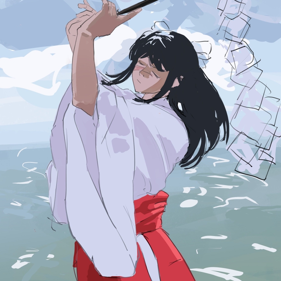Digital painting Grace of the Wind