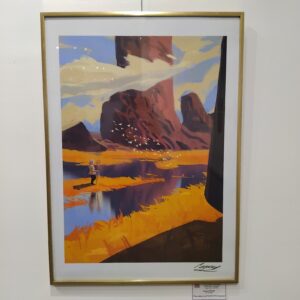 Digital Painting Under the Sky of The Rocky Peaks