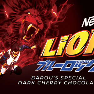 LION Dark Cherry Chocolate Flavor - LION x Blue Lock snack bar concept - 2025
